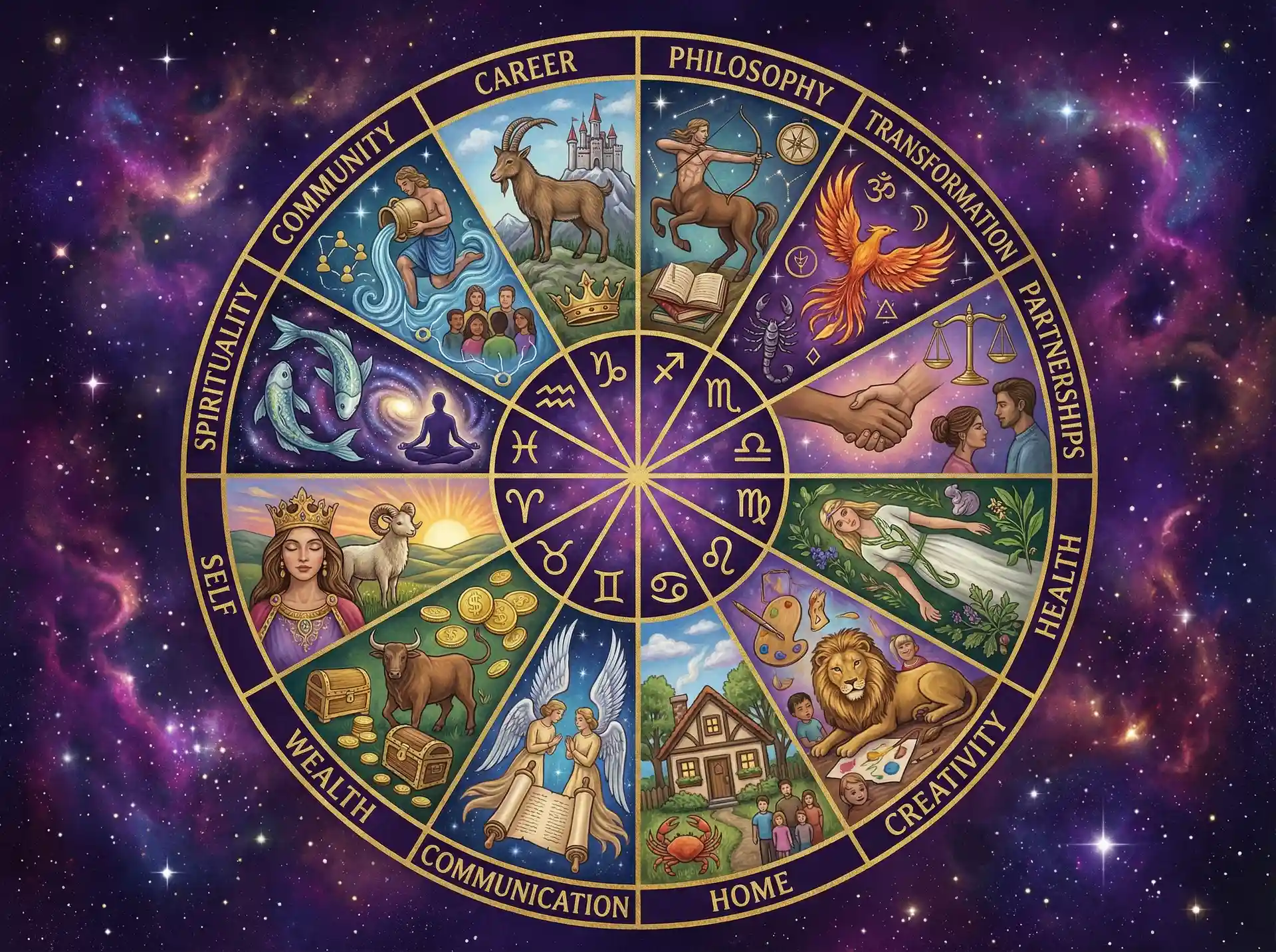 十二宫位解析 - 动漫人物打扑克 | 占星学知识